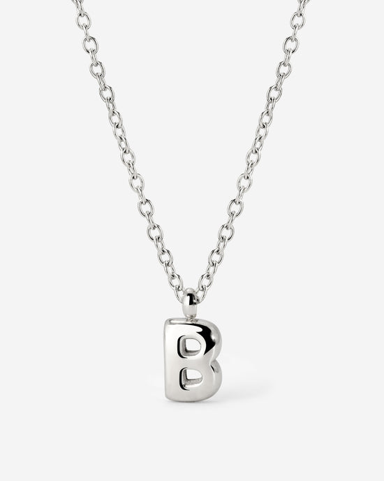 Bubble Letter Necklace Silber