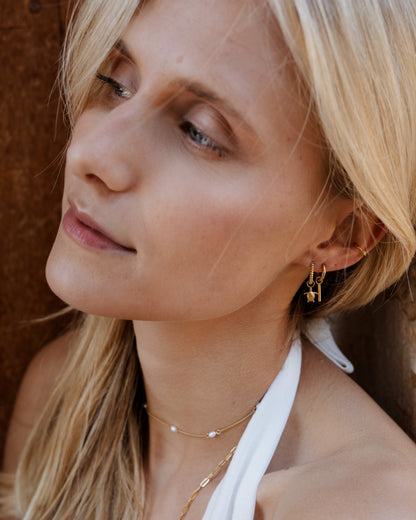 The Spine Hoop Set Baby Gold