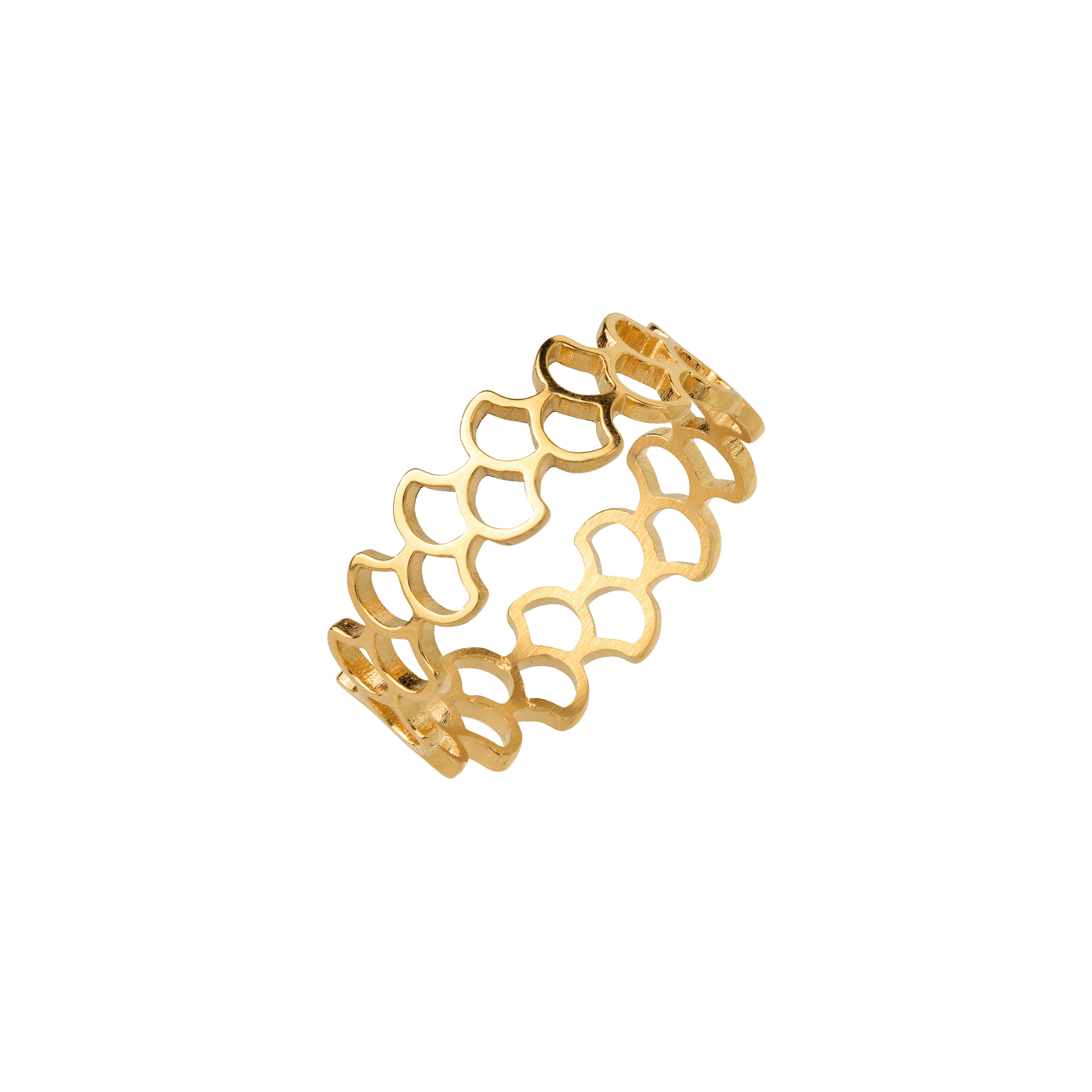 Fish Scale Ring Gold – Luamaya