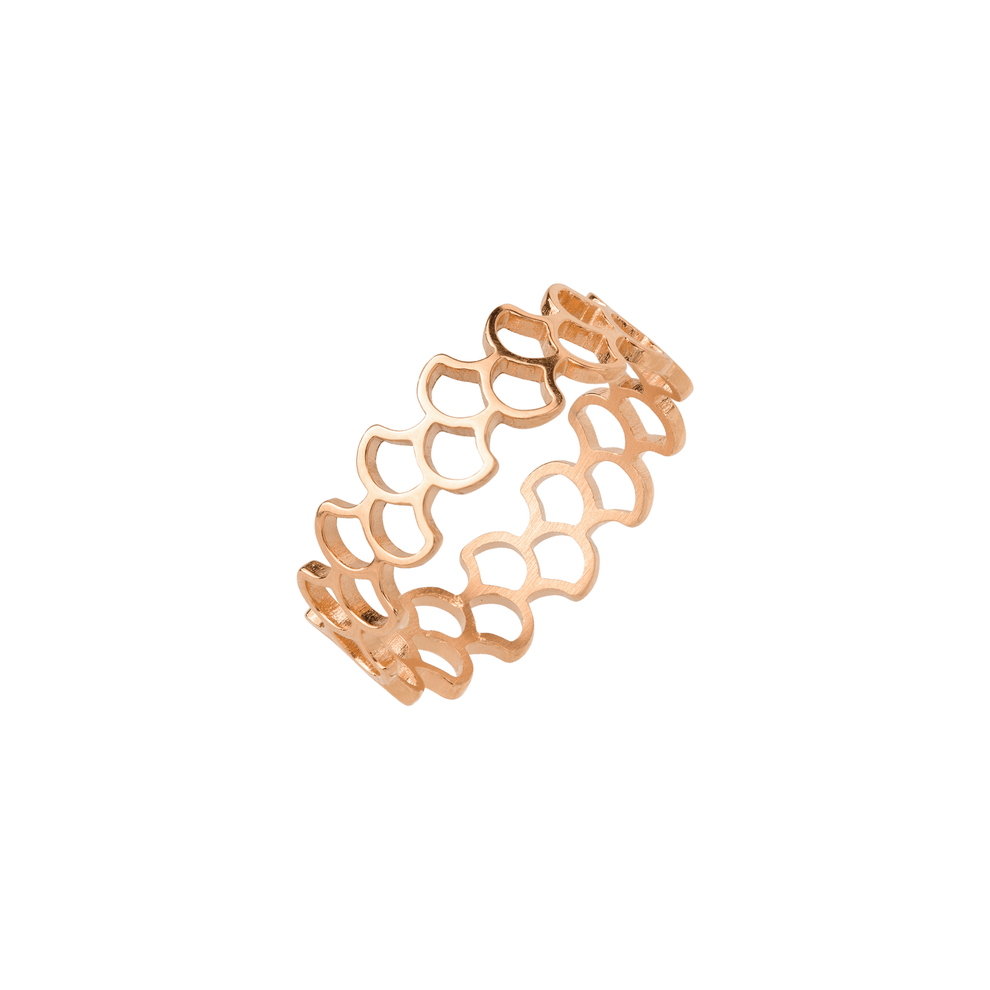 Fish Scale Ring Roségold