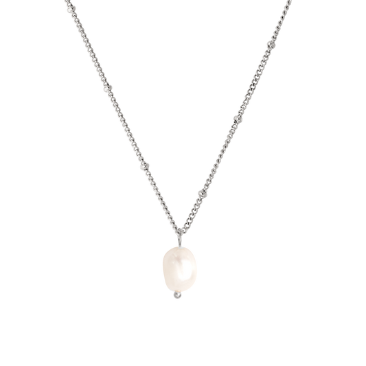 Mother Pearl Necklace Silber