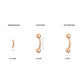 Basic Banana Ear Piercing Roségold