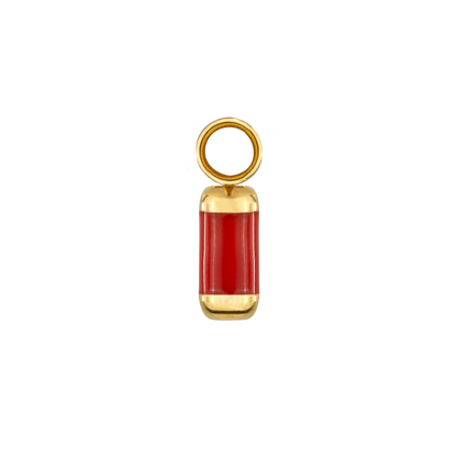 Coral Color Hoop Set Medium Gold
