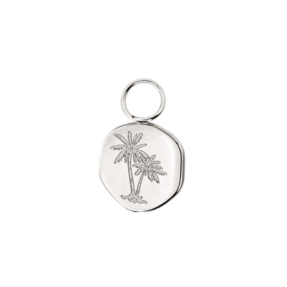Palmera Coin Oval Twisted Hoop Set Baby Silber