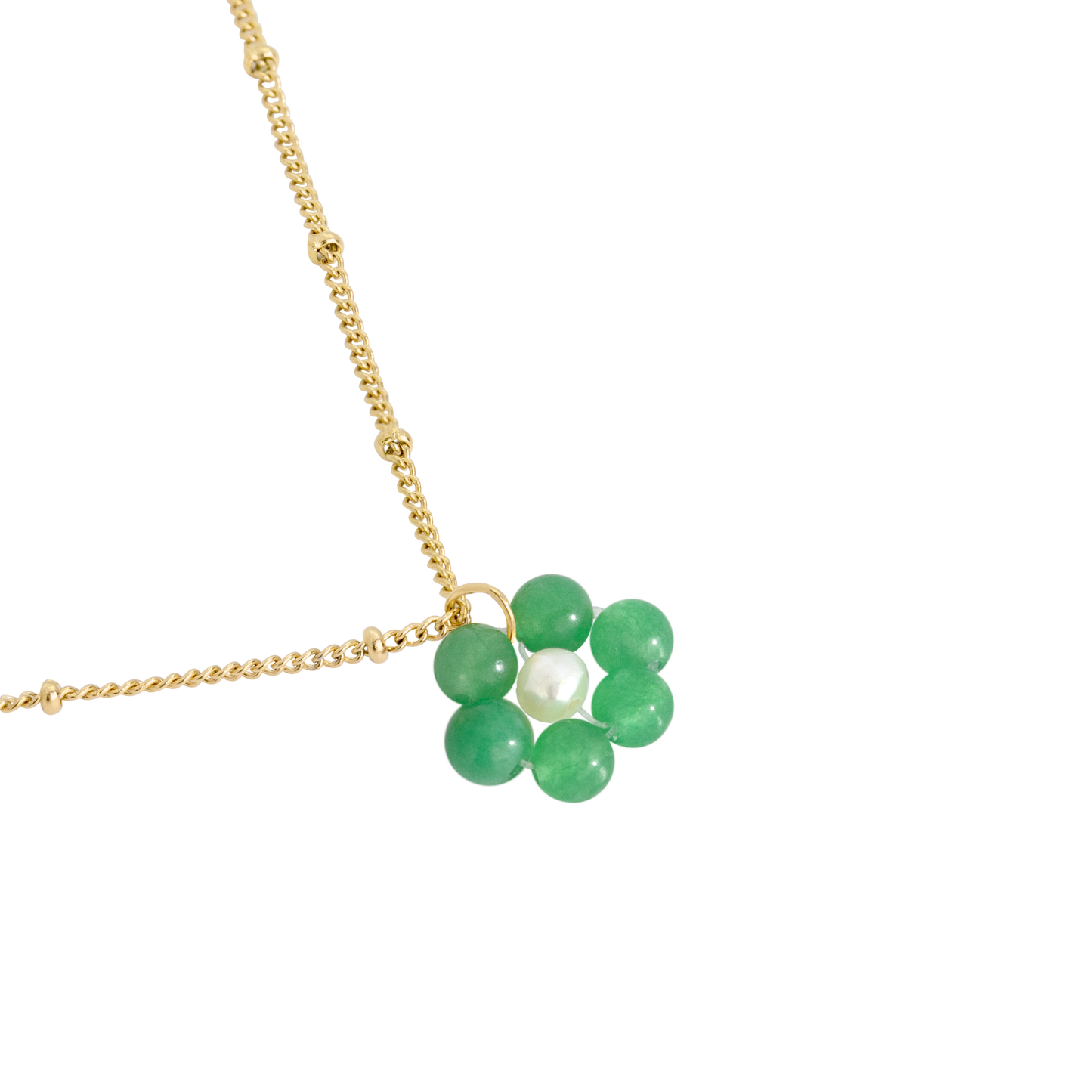 Pastel Flower Necklace Gold