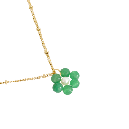 Pastel Flower Necklace Gold