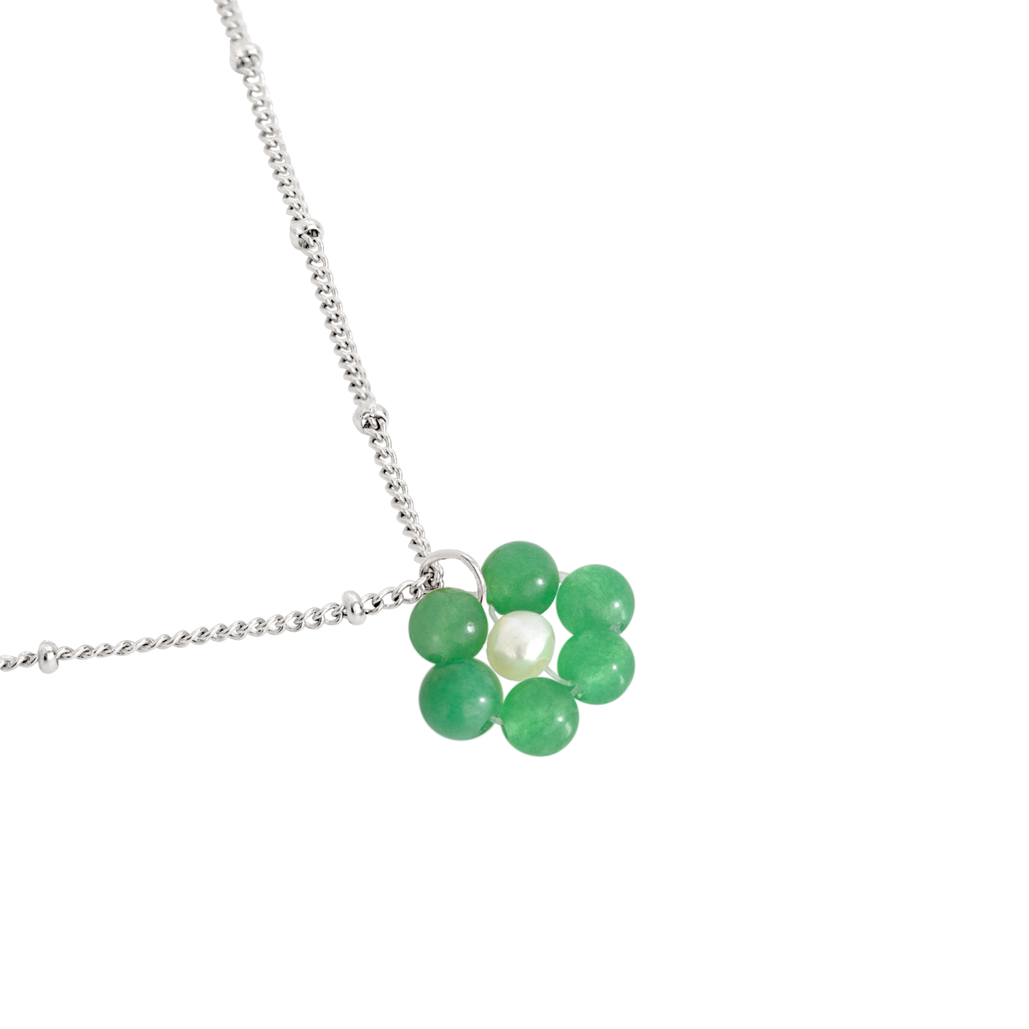 Pastel Flower Necklace Silber