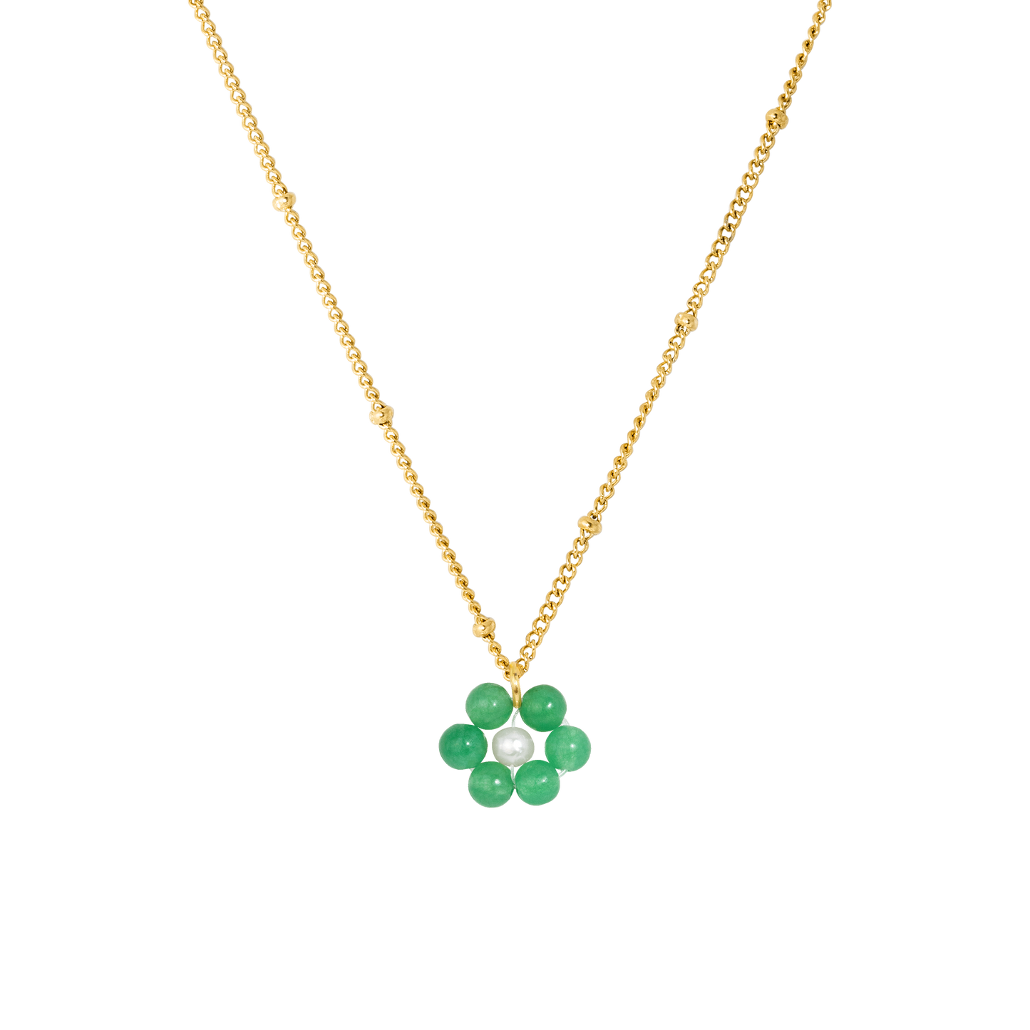 Pastel Flower Necklace Gold