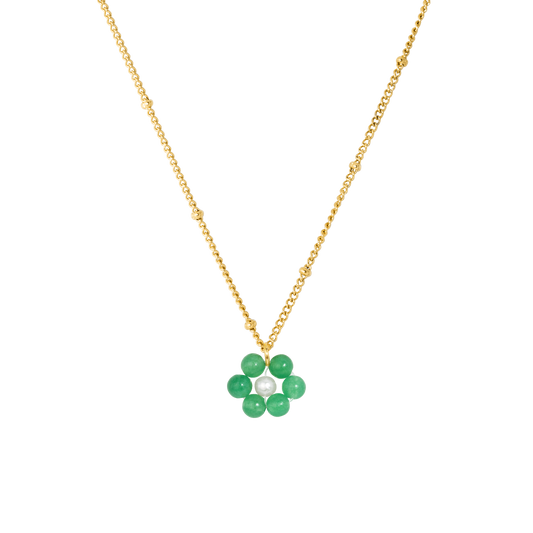 Pastel Flower Necklace Gold