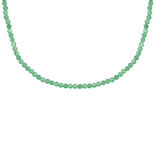 Green Pastel Pearl Necklace Silber