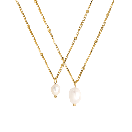 Pearl Necklace Duo Bundle Gold