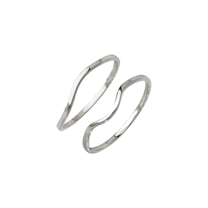 Skinny Dip Ring Duo Silber