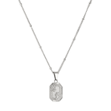 Vintage Flower Necklace Silber