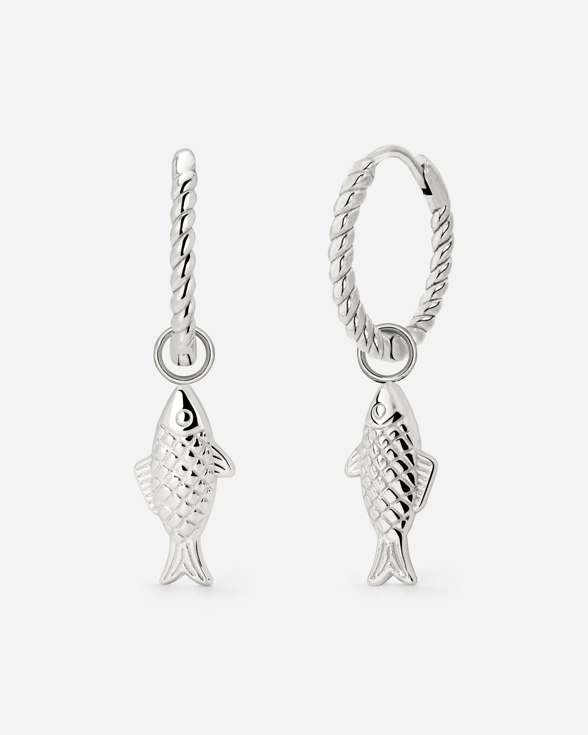 Pezito Twisted Hoop Set Small Silber