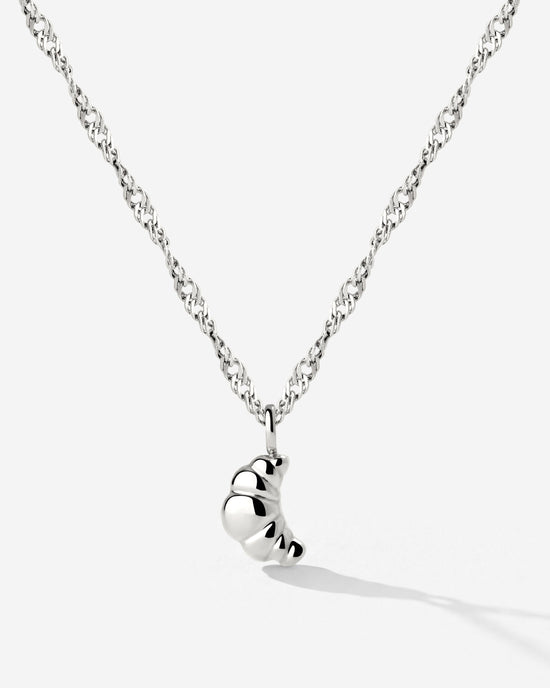 Croissant Necklace Silber