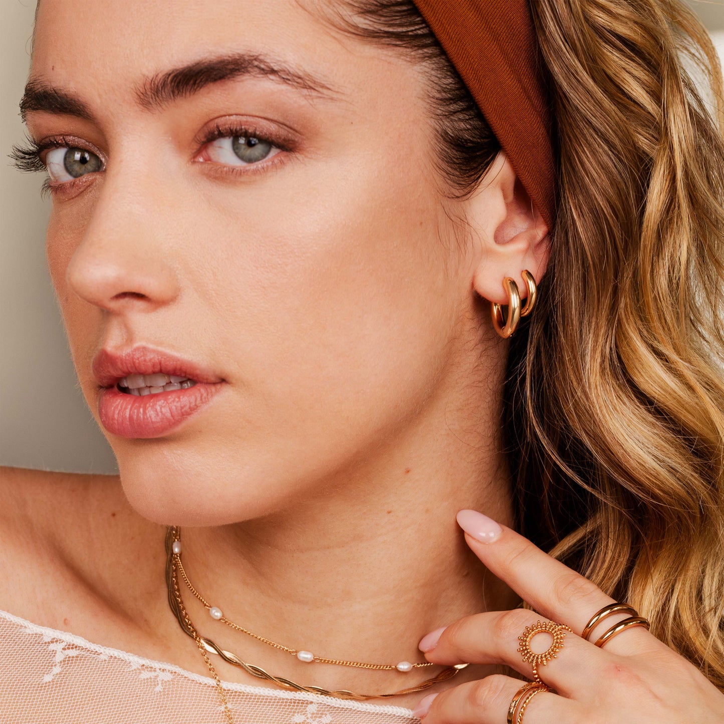 Chunky Lover Hoop Bundle Small Roségold
