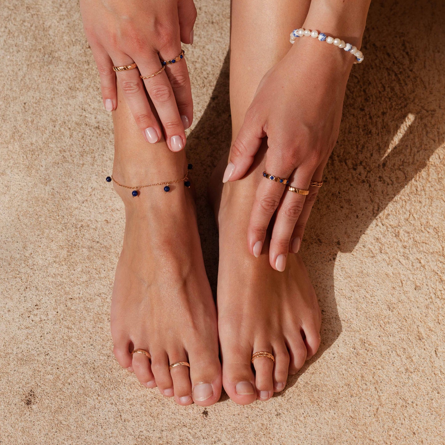 Curly Twist Toe Ring Roségold