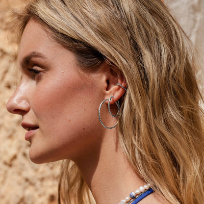 Twisted Hoops Large Silber