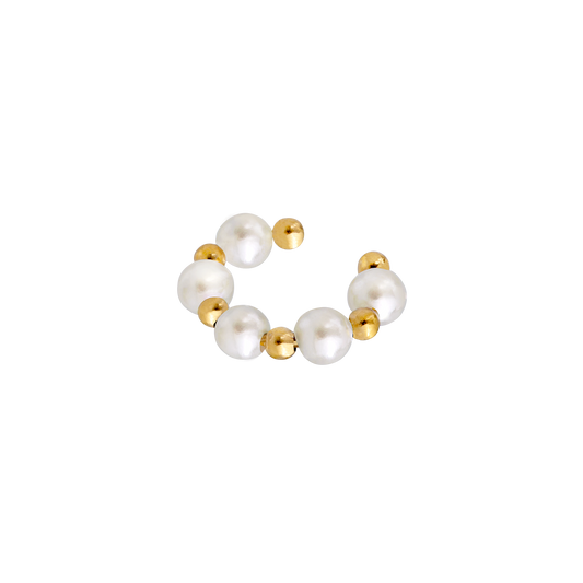 Pearl 'n' Beads Ear Cuff Gold