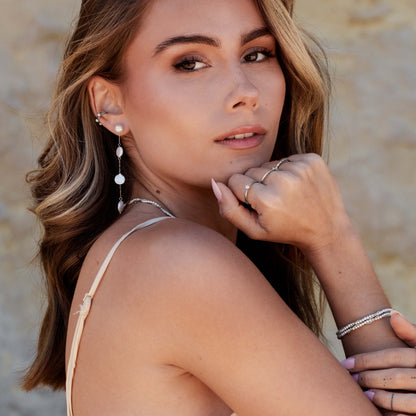 Pure Love Pearl Earrings Silber