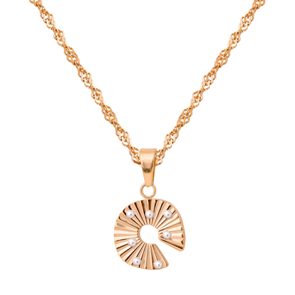 Sparkling Donut Necklace Roségold