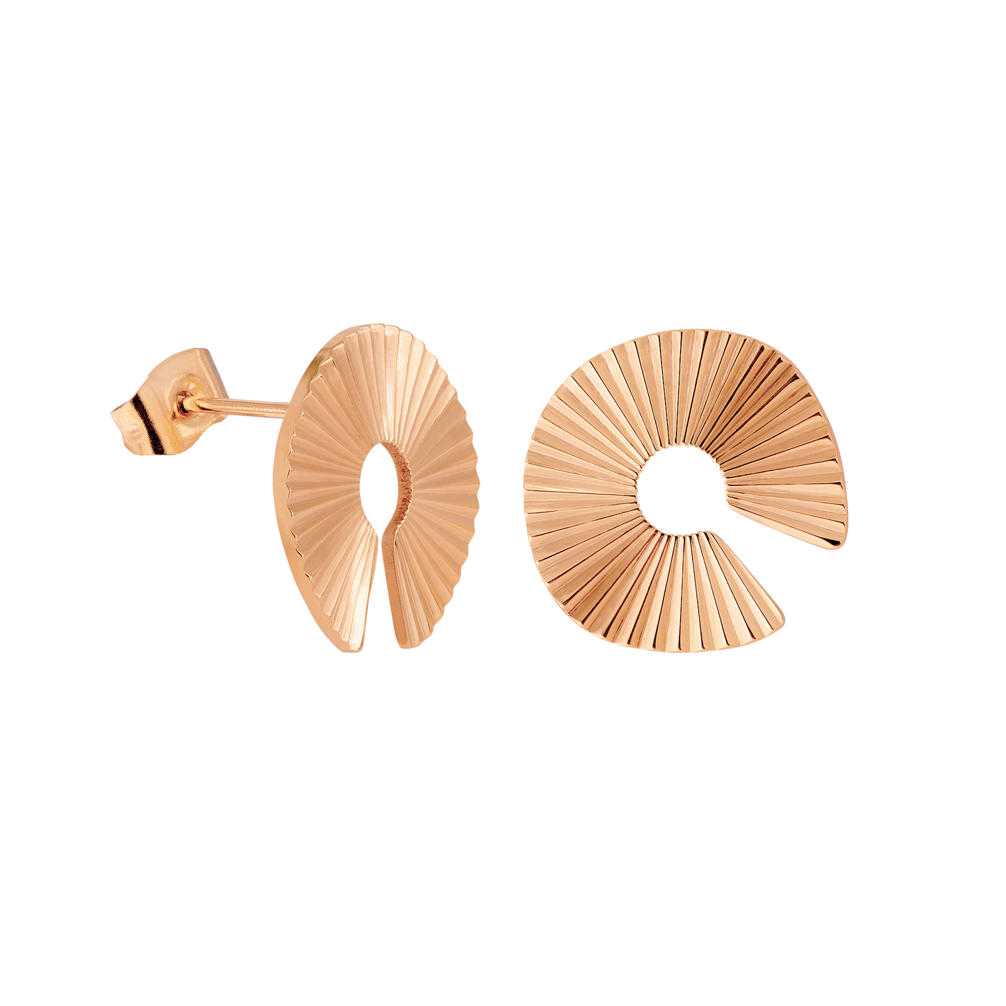 Sparkling Donut Studs Roségold