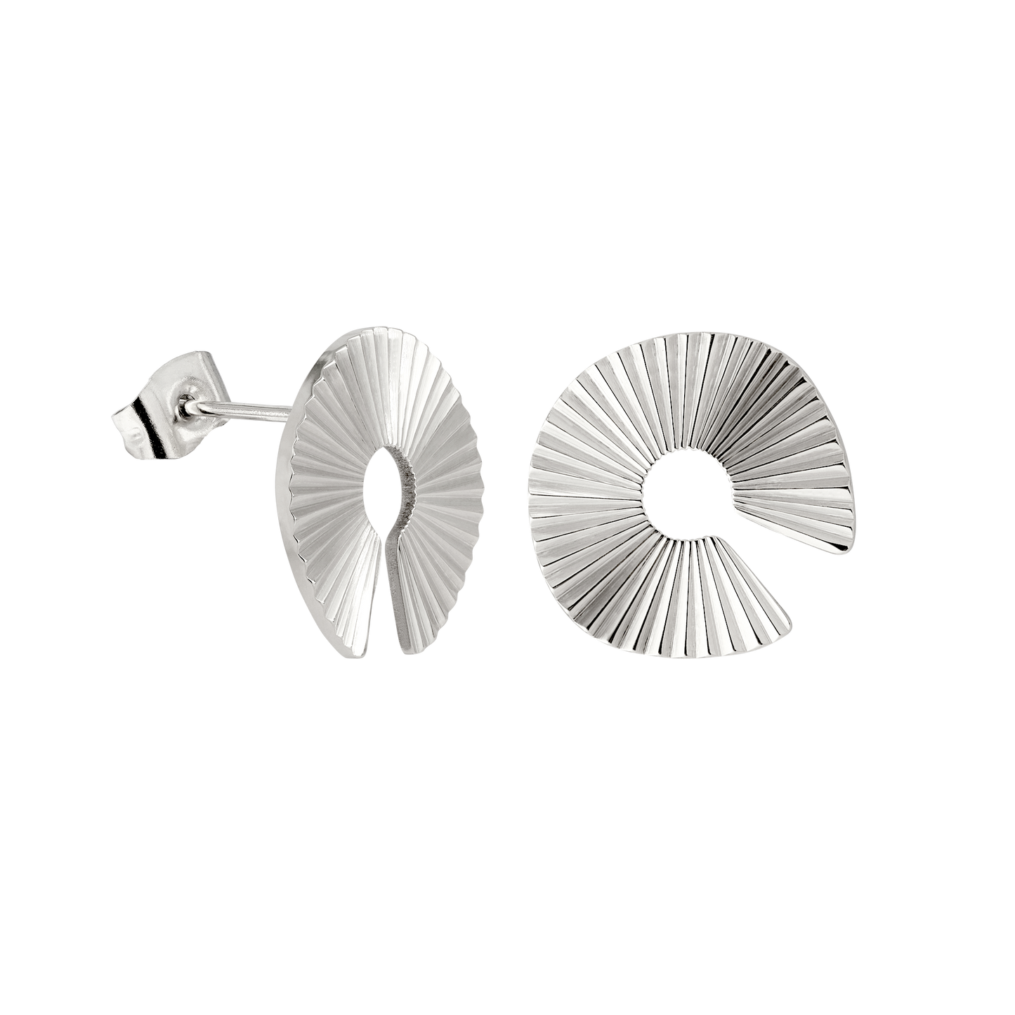 Sparkling Donut Studs Silber