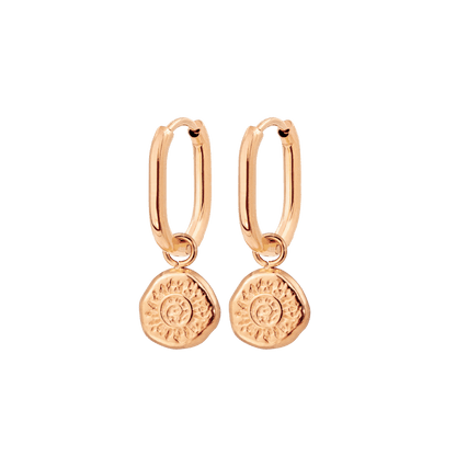 Sun Seeker Oval Hoop Set Baby Roségold