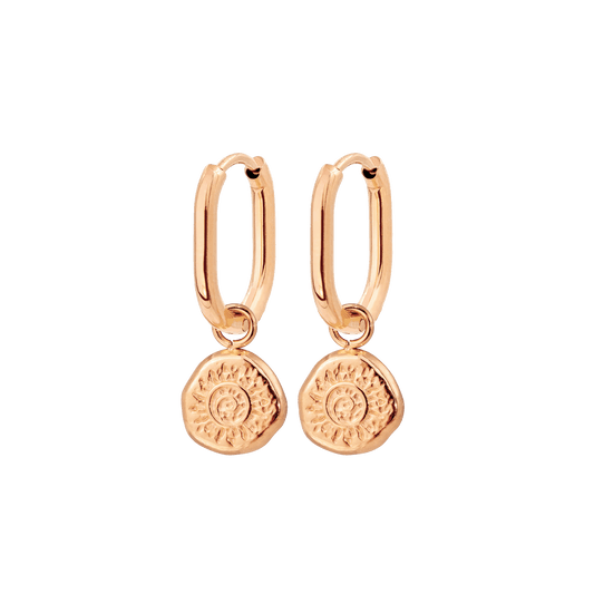 Sun Seeker Oval Hoop Set Baby Roségold