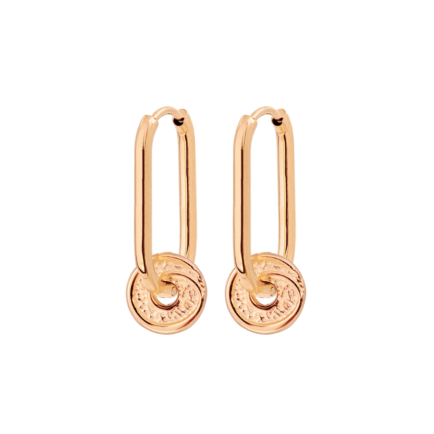 Swirl'n Oval Hoop Set Small Roségold