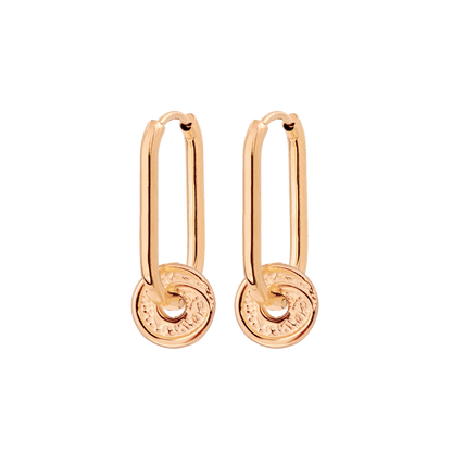 Swirl'n Oval Hoop Set Small Roségold