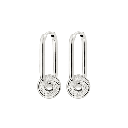 Swirl'n Oval Hoop Set Small Silber