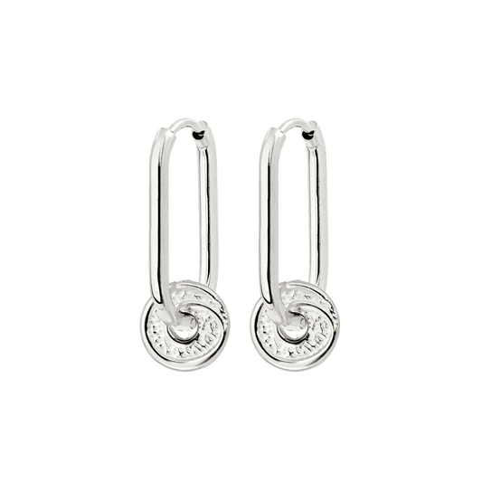 Swirl'n Oval Hoop Set Small Silber