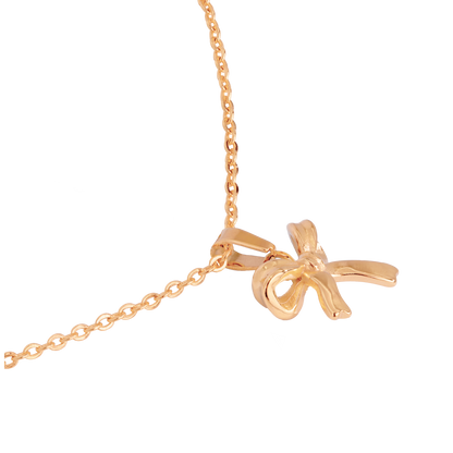 Pretty Ribbon Necklace Roségold
