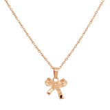 Pretty Ribbon Necklace Roségold