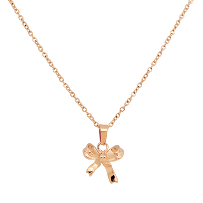 Pretty Ribbon Necklace Roségold
