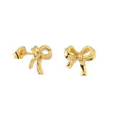 Pretty Ribbon Studs Gold