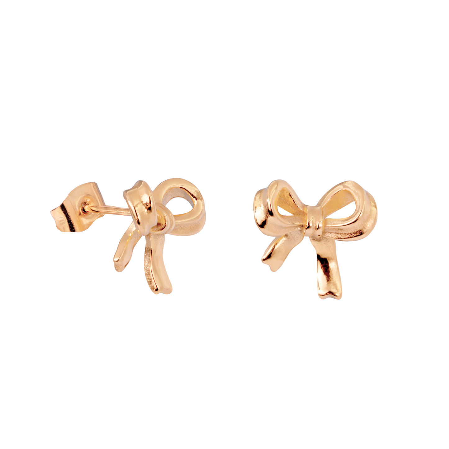 Pretty Ribbon Studs Roségold