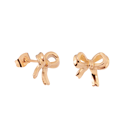Pretty Ribbon Studs Roségold