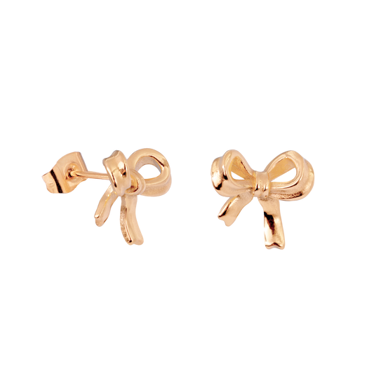 Pretty Ribbon Studs Roségold