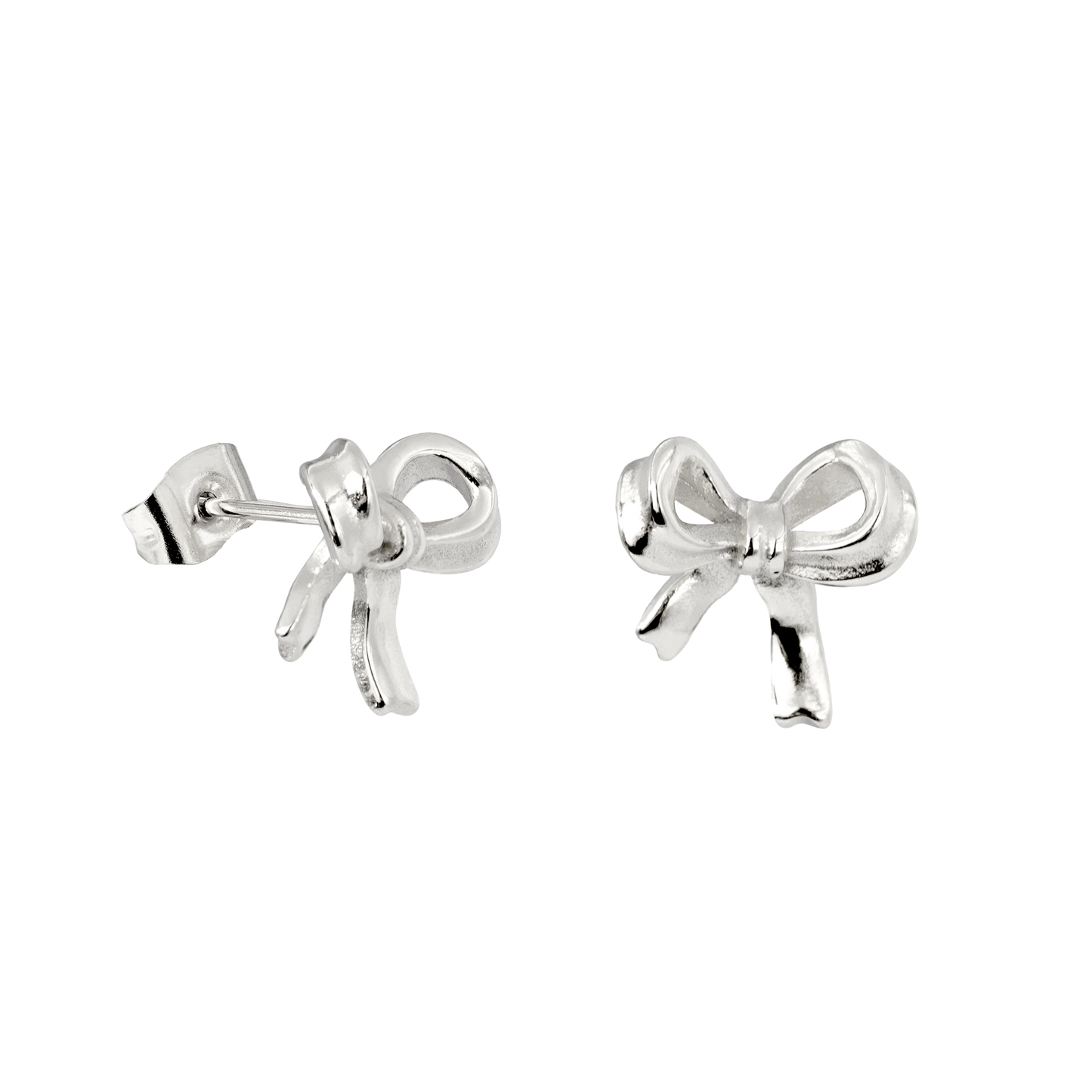 Pretty Ribbon Studs Silber