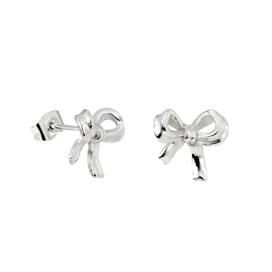 Pretty Ribbon Studs Silber