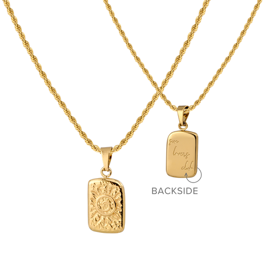 Sun Lover Pendant Necklace Gold