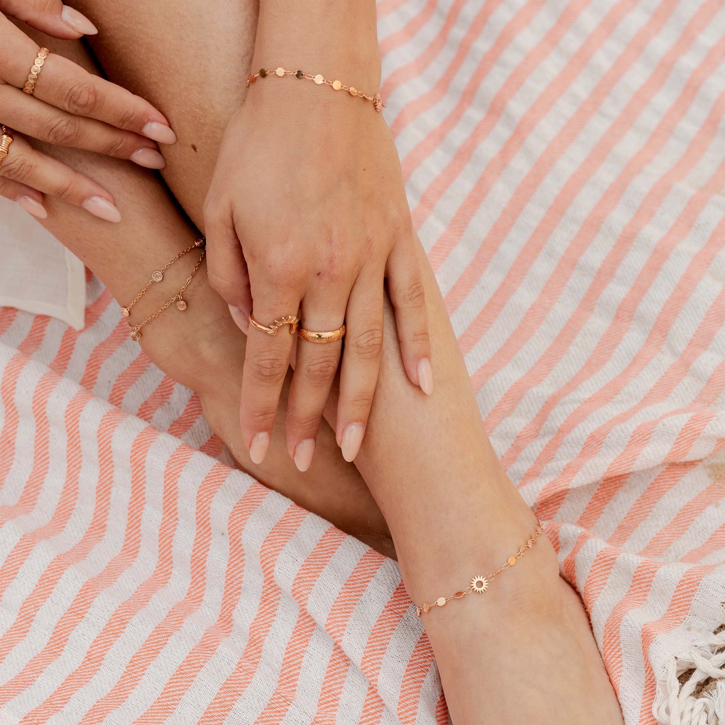 Sunny Side Up Anklet Roségold