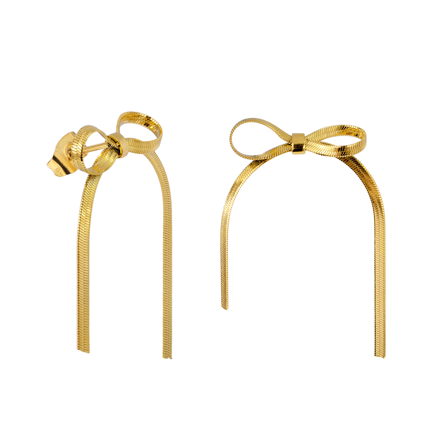 Sweet Bow Earrings Gold