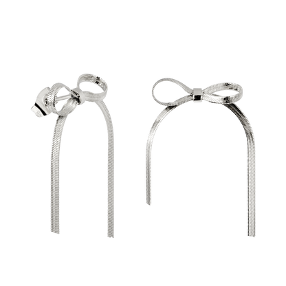 Sweet Bow Earrings Silber