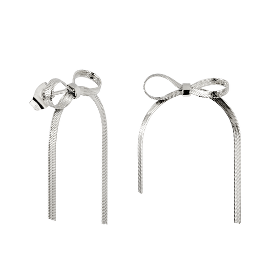 Sweet Bow Earrings Silber