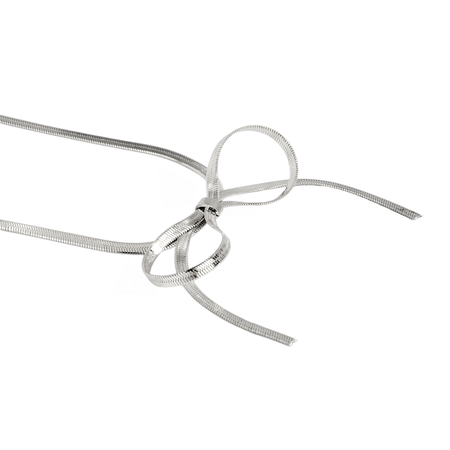 Sweet Bow Necklace Silber