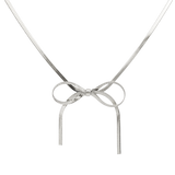 Sweet Bow Necklace Silber
