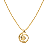 Sweet Swirl Necklace Gold